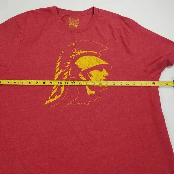 USC Trojans Authentic Apparel 2XL Old Navy Distressed Tommy Trojan Crew Neck Tee - Picture 2 of 4